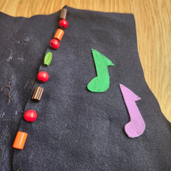 Vintage Camp Fire Girls Beaded Felt Vest 70% Wool 30% Rayon Little Girls Uniform - Picture 6 of 11